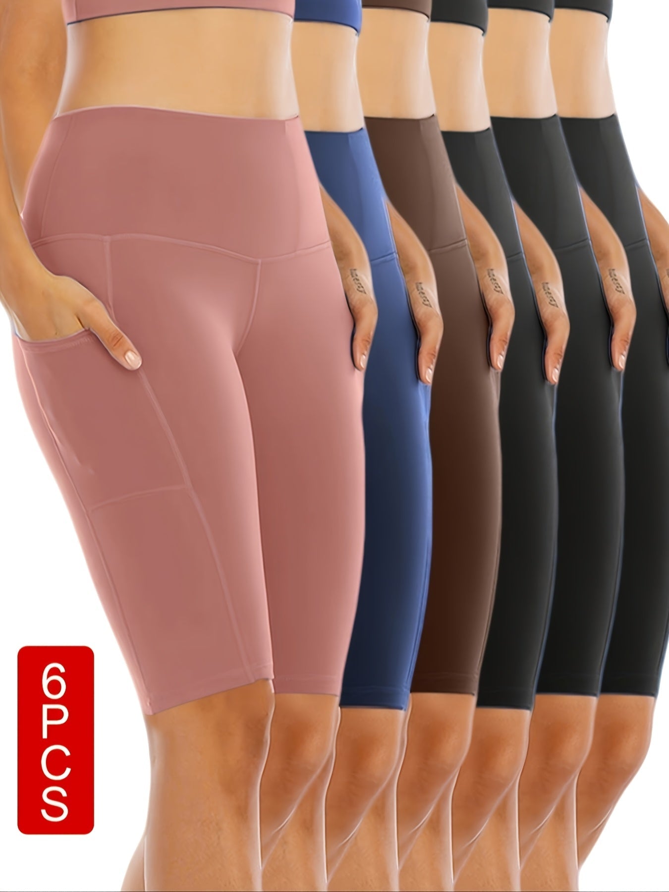 Women's Athletic Shorts - Stretch With Pockets Active Style – view 5