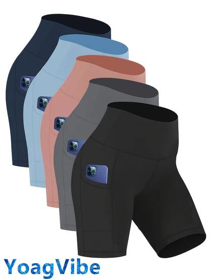 Women's Athletic Shorts - Stretch With Pockets – Black / Dark Gray detail view