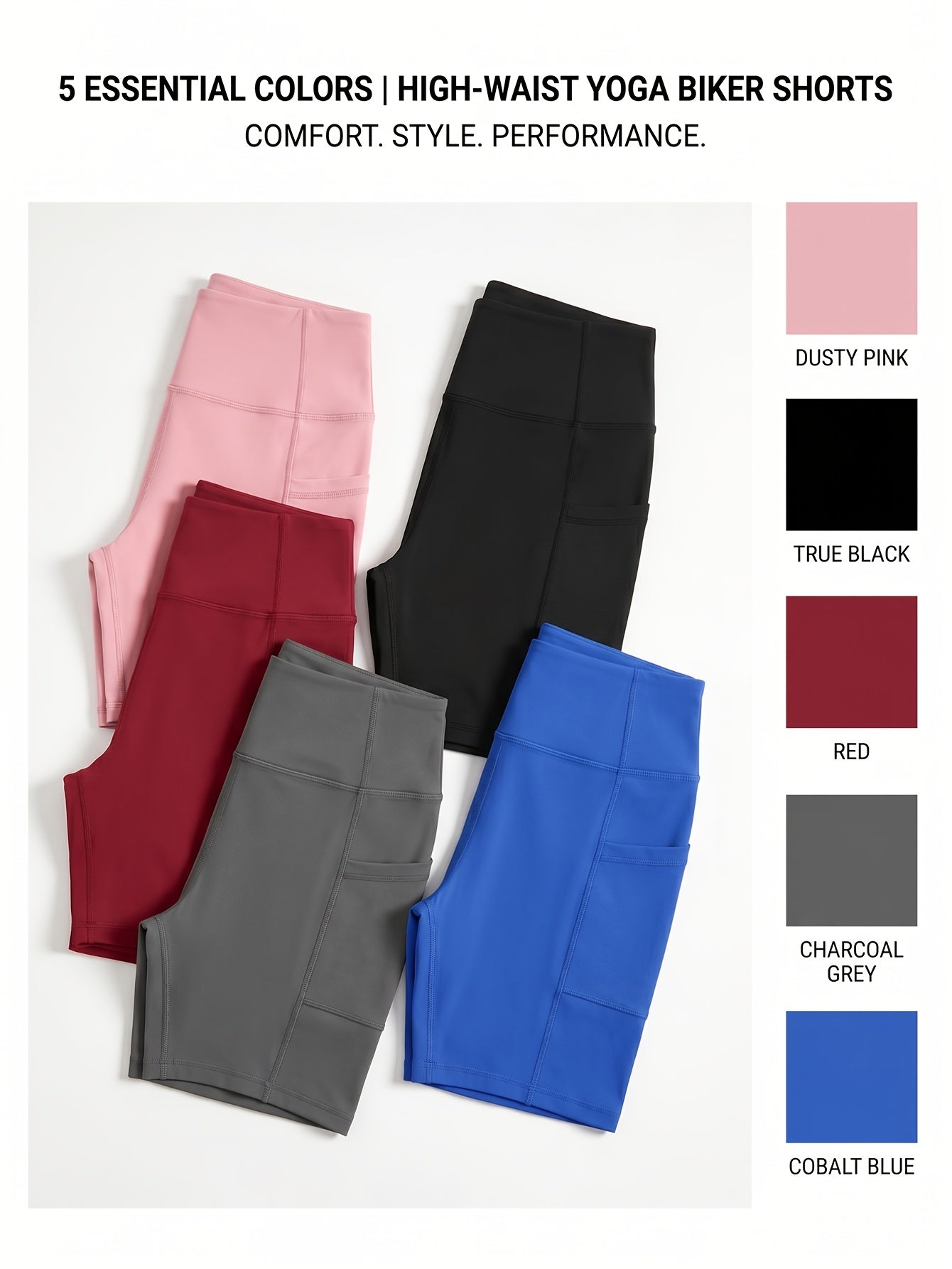 Women's Athletic Shorts - Stretch With Pockets – Sizes M–XXL – view 9