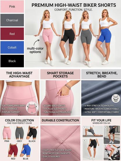 Women's Athletic Shorts - Stretch With Pockets – Sizes M–XXL – view 10