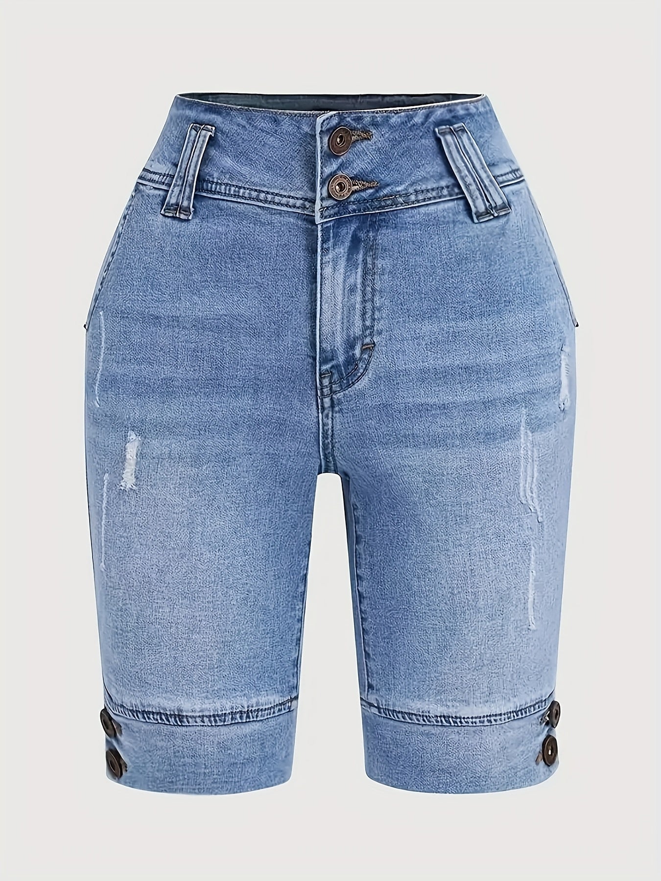 Women's Bermuda Shorts - Stretch – Light Blue detail view