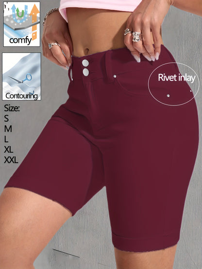 Women's Bermuda Shorts - Stretch – White Colorway 93989 – main product image