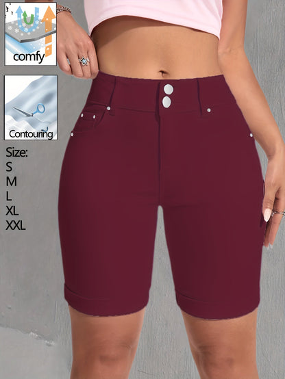 Women's Bermuda Shorts - Stretch – White Colorway 93989 detail view