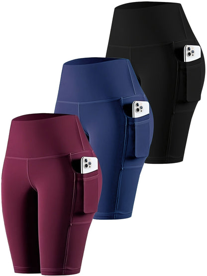 Women's Biker Shorts - 3-Pack Pockets – view 3