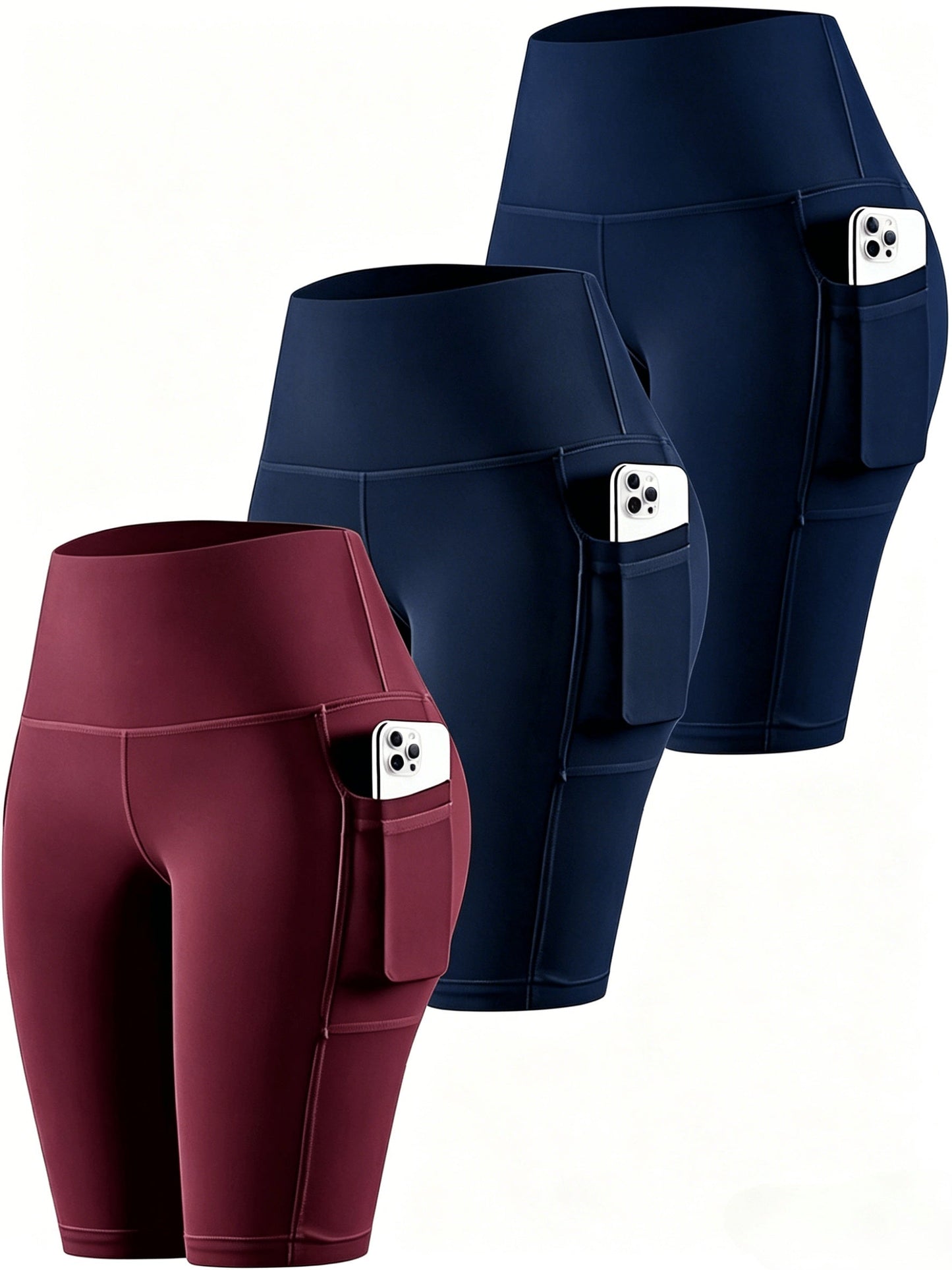 Women's Biker Shorts - 3-Pack Pockets – Black option – view 4