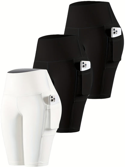 Women's Biker Shorts - 3-Pack Pockets – Black option – view 6
