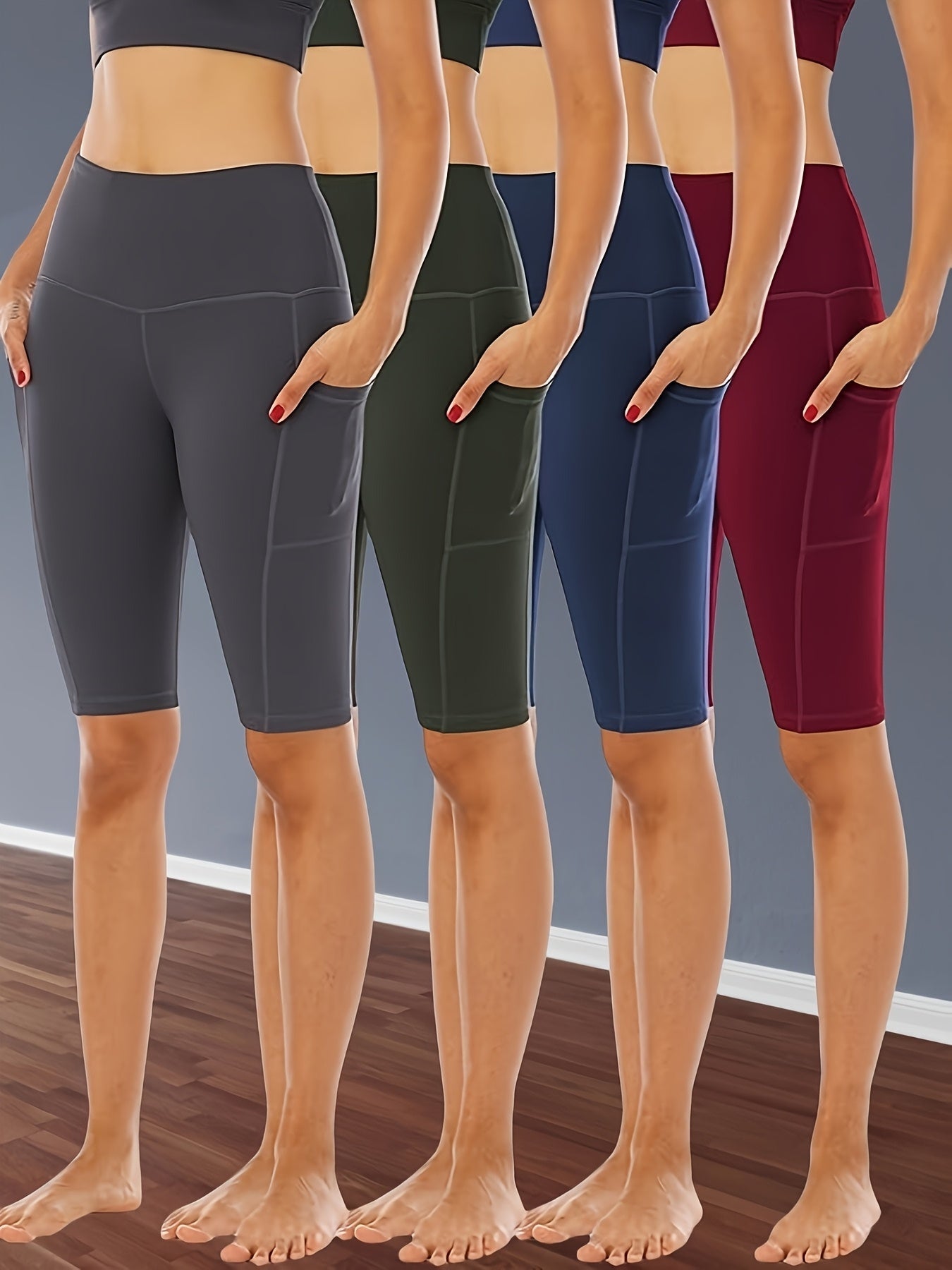 Women's Biker Shorts - 4-Pack Regular Fit detail view