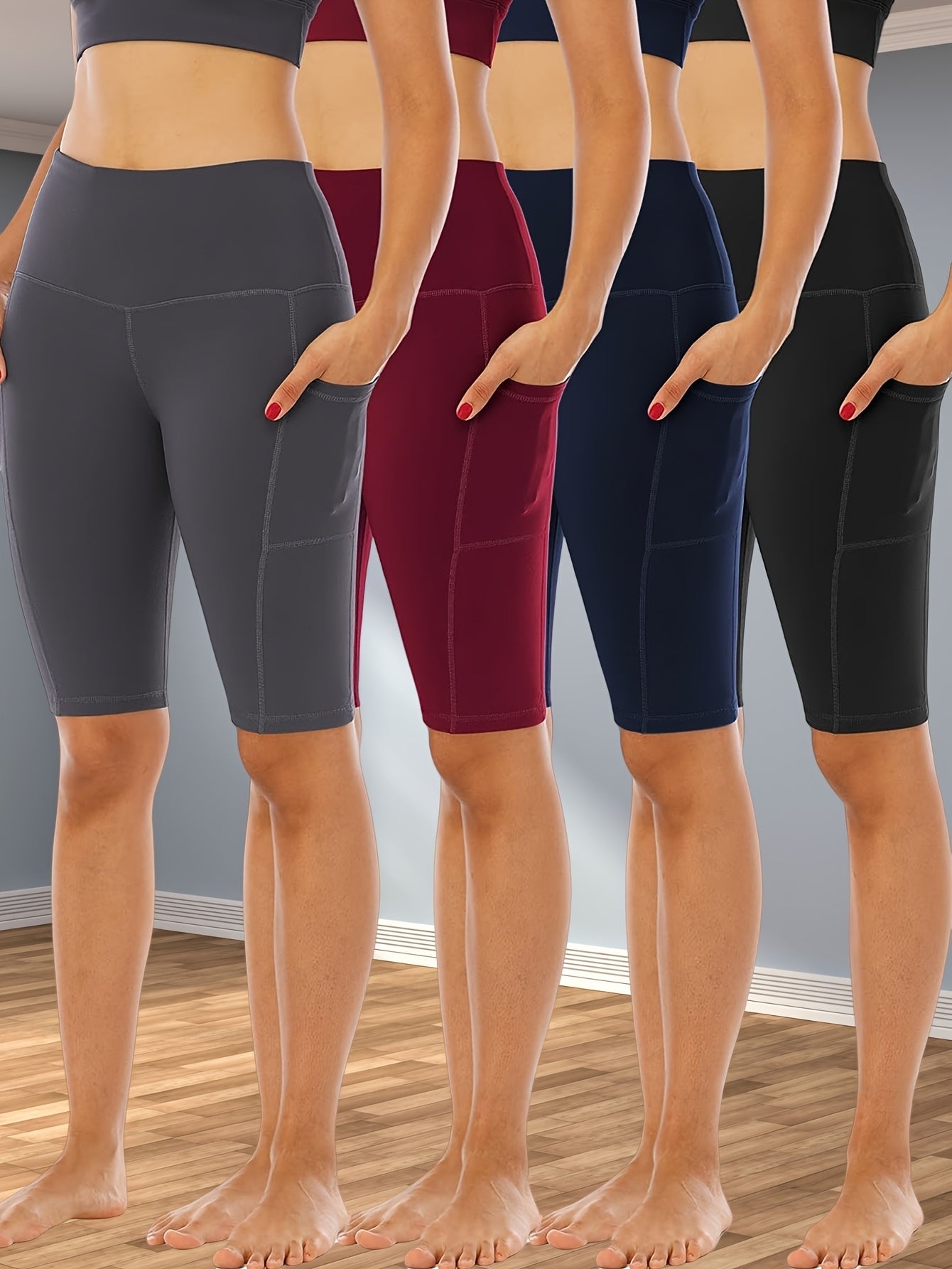 Women's Biker Shorts - 4-Pack Regular Fit detail view
