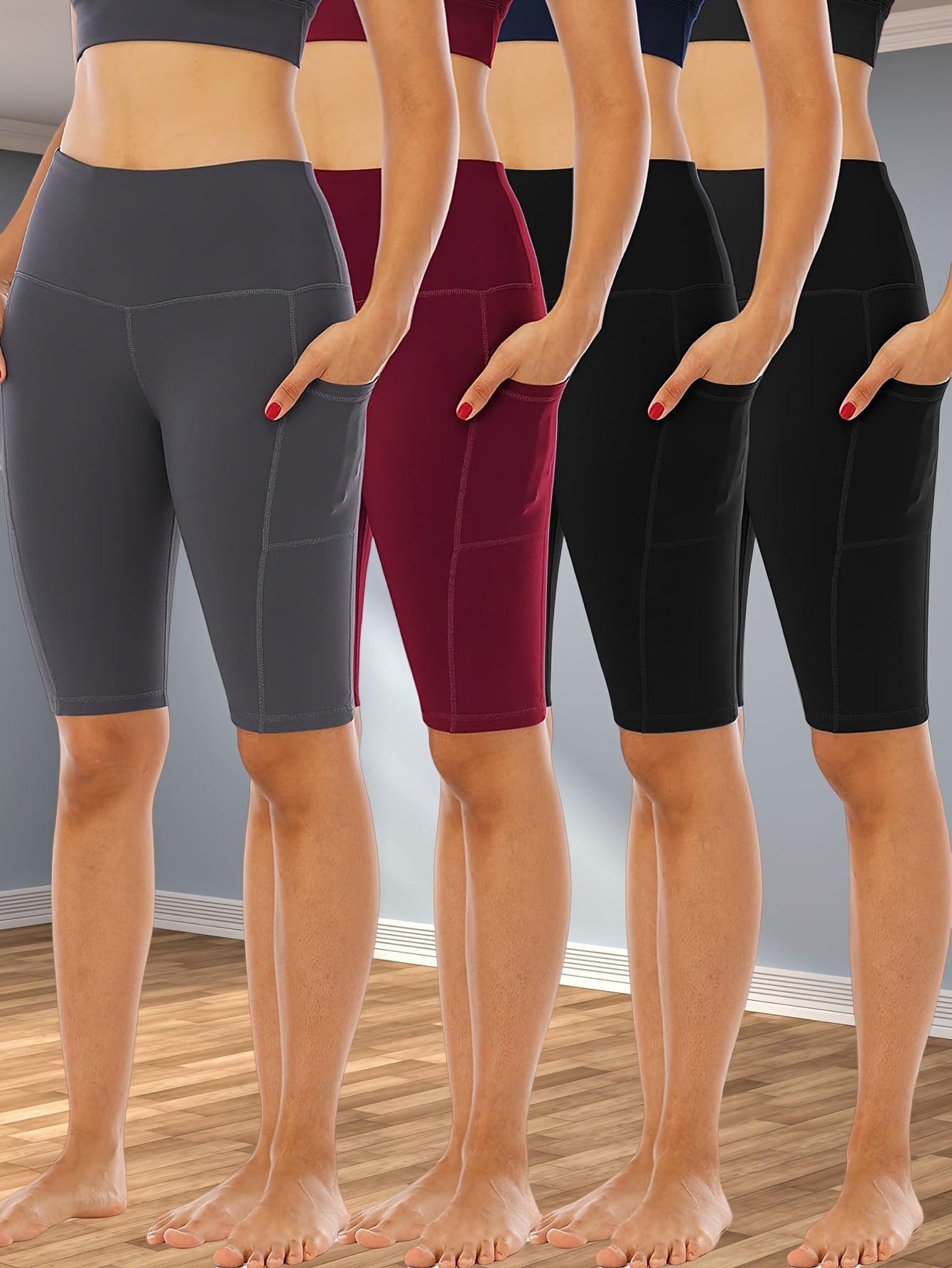 Women's Biker Shorts - 4-Pack Regular Fit detail view