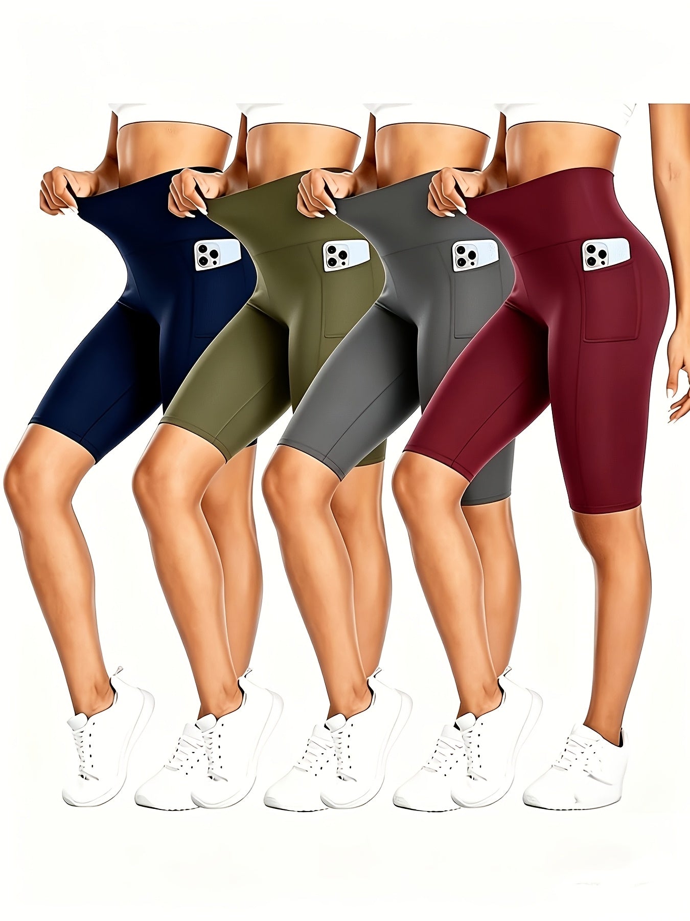 Women's Biker Shorts - 4-Pack Regular Fit detail view