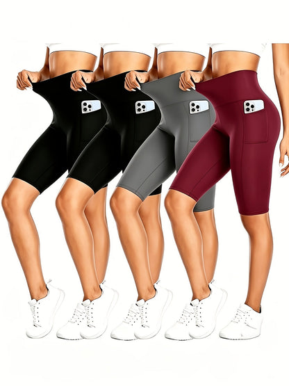 Women's Biker Shorts - 4-Pack Regular Fit – Green option – view 7