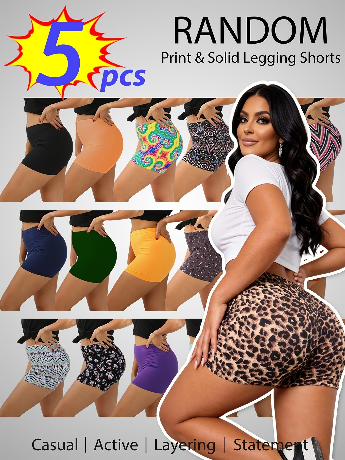 Women's Biker Shorts - 5-Pack Clean Finish – main product image