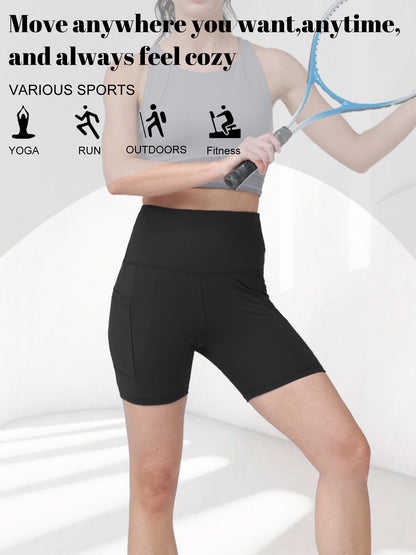Women's Biker Shorts - Black Clean Finish detail view