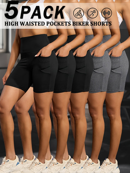 Women's Biker Shorts - Mixed Color 3 Pockets – main product image