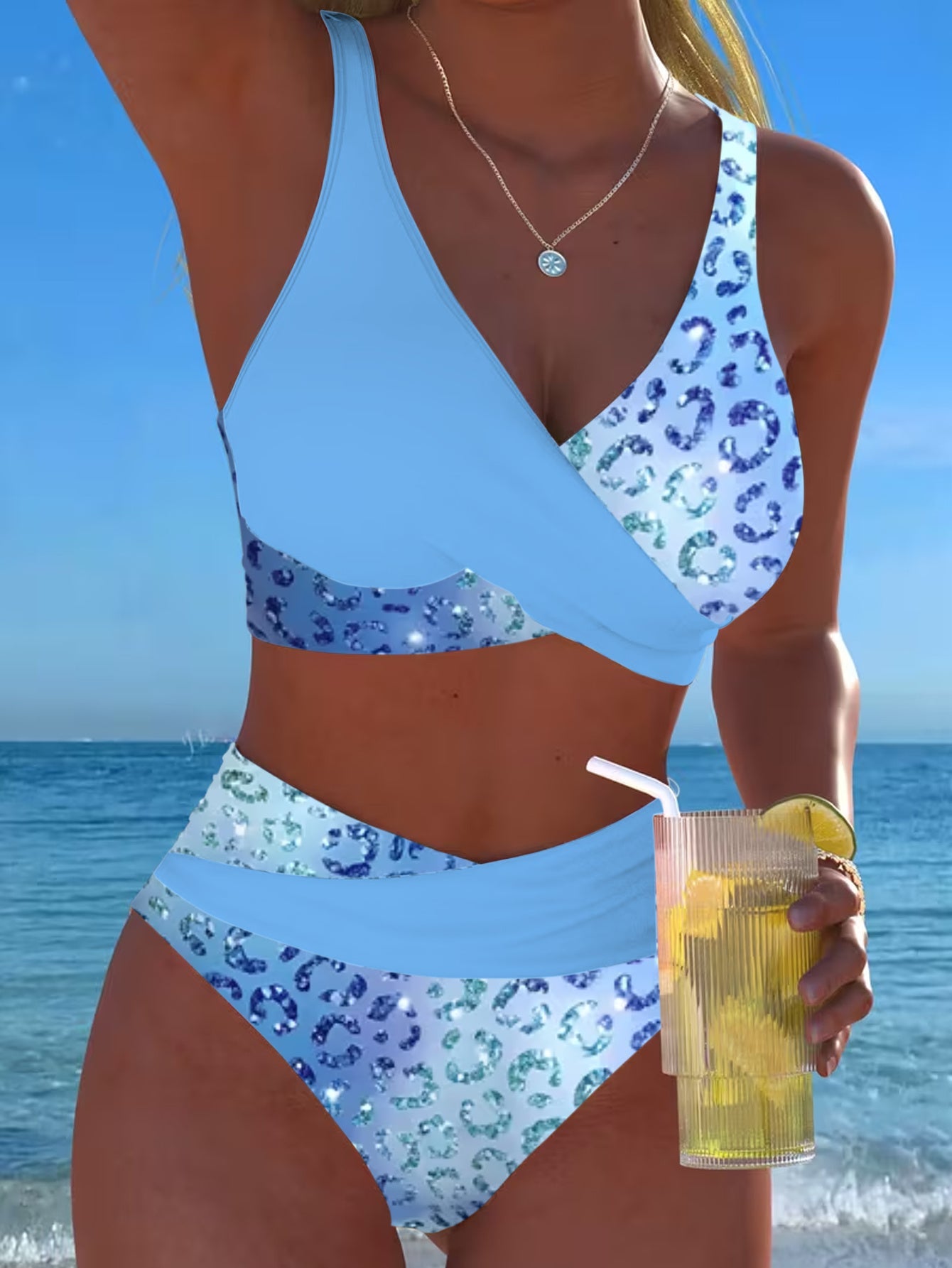 Women's Bikini Set - Floral Print Vacation Style 92 detail view