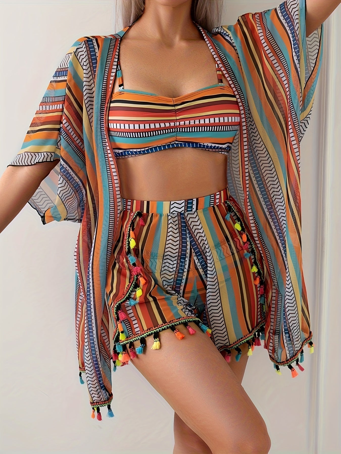 Women's Bikini Set - Vacation Style Crew Neck – view 5