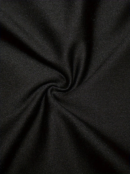 Women's Black Geometric Casual Dress - Pocket detail view