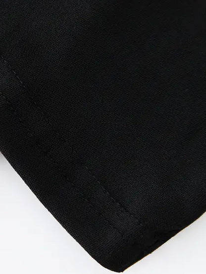 Women's Black Geometric Casual Dress - Pocket detail view