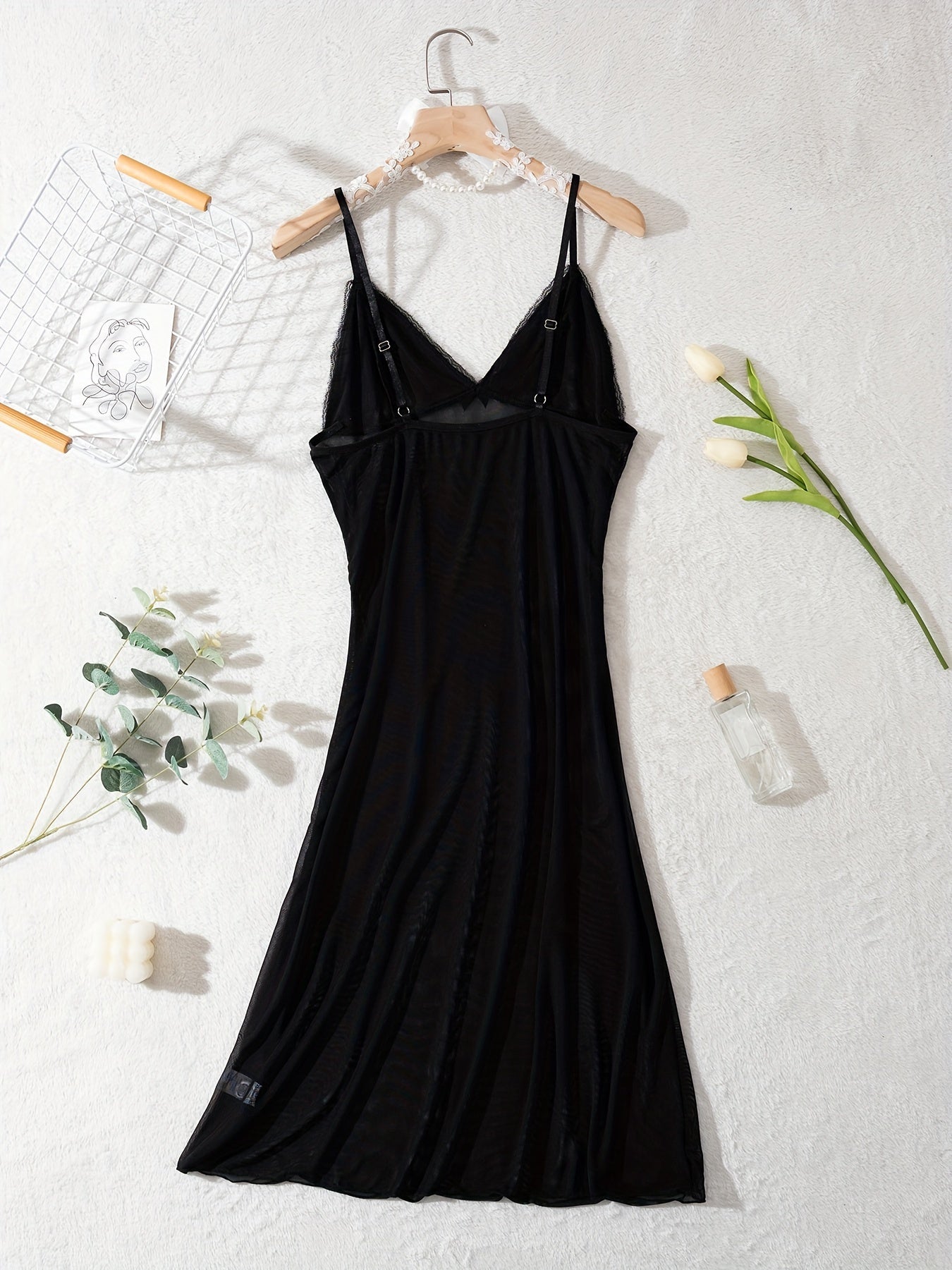 Women's Black Lace Cocktail Dress - Party Ready detail view
