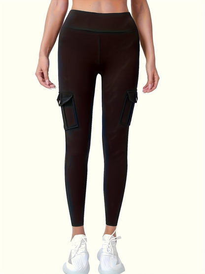 Women's Black Polyester High-Waist Leggings – Black option – view 6