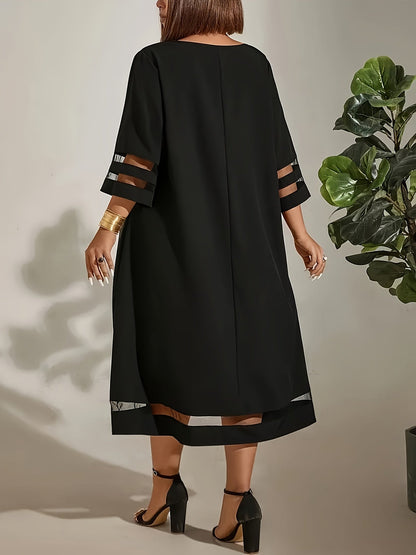 Women's Black Solid Casual Dress detail view