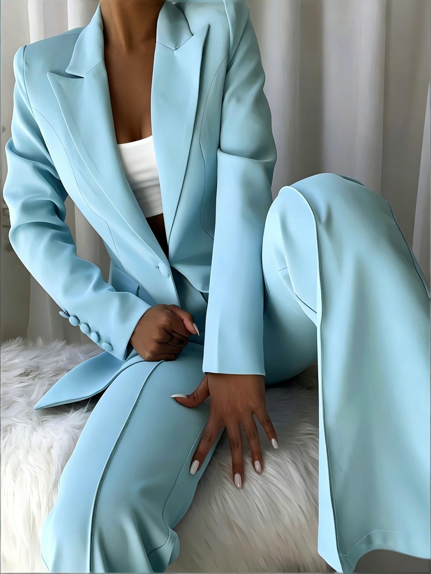Women's Blazer Pantsuit Set - Business Matching Style 74 detail view