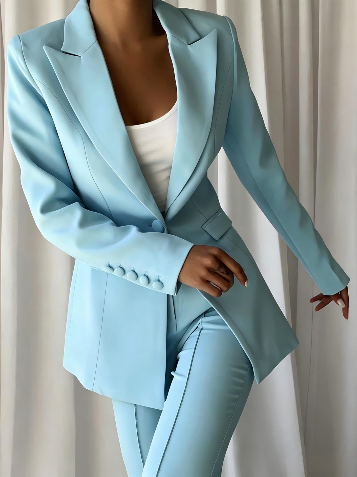 Women's Blazer Pantsuit Set - Business Matching Style 74 detail view
