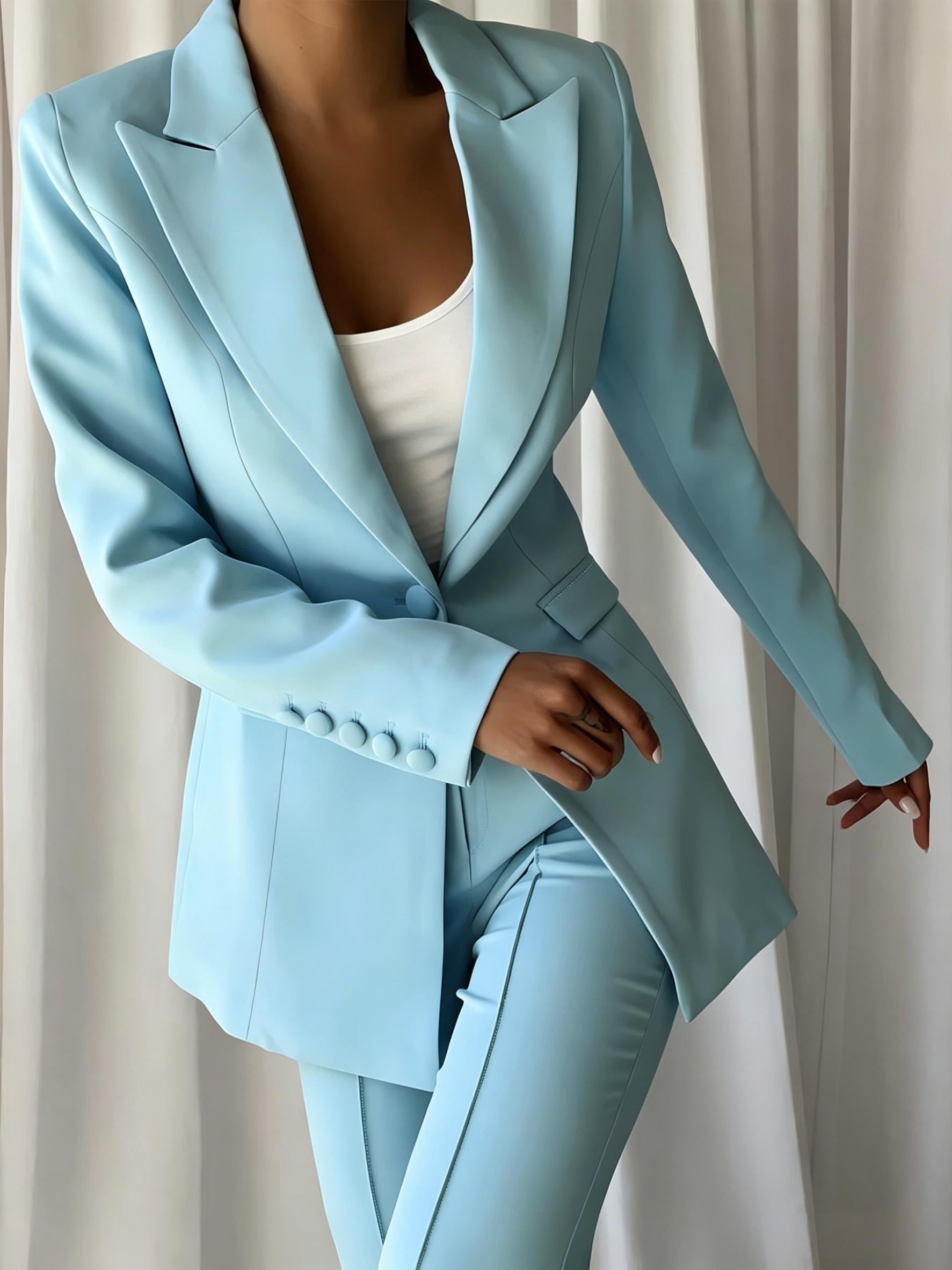 Women's Blazer Pantsuit Set - Business Matching Style 74 detail view