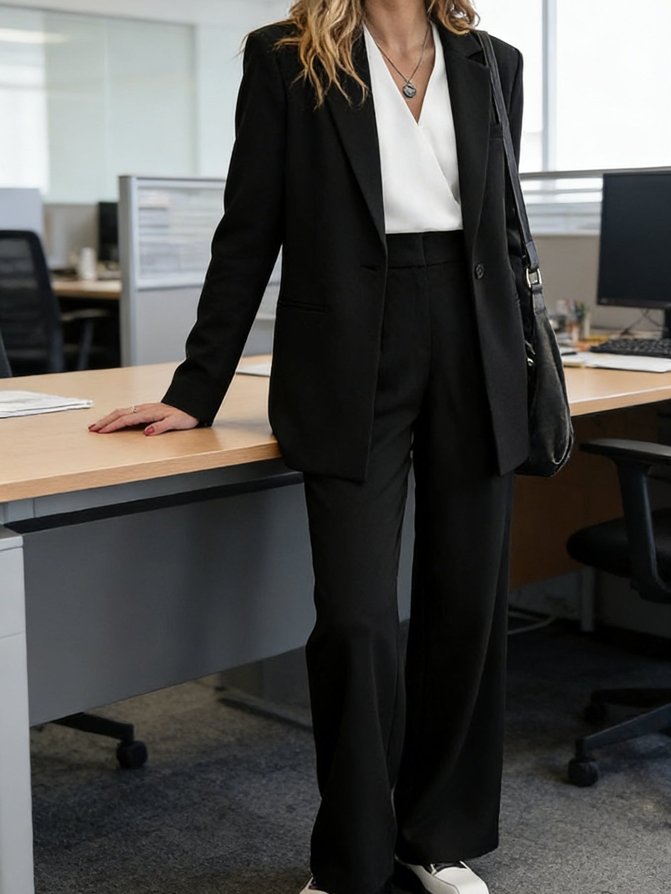 Women's Blazer Pantsuit Set - Business Matching Style 76 detail view