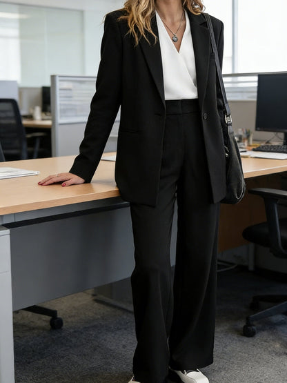 Women's Blazer Pantsuit Set - Business Matching Style 76 detail view