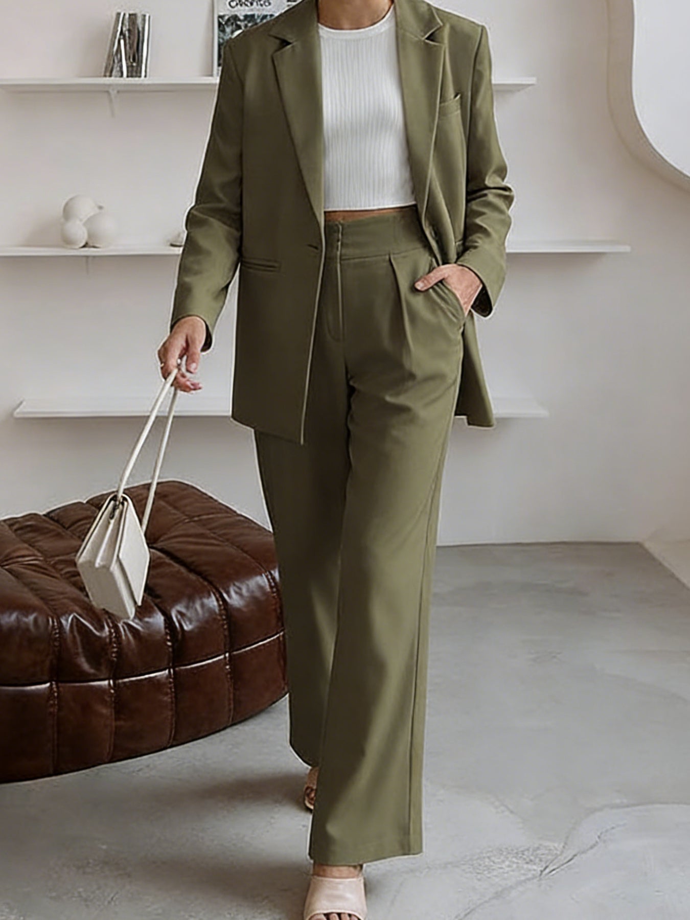 Women's Blazer Pantsuit Set - Business Matching Style 76 detail view