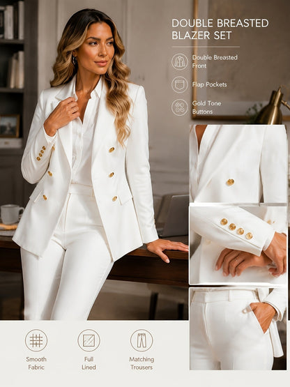 Women's Blazer Pantsuit Set - Business Matching Style 84 detail view