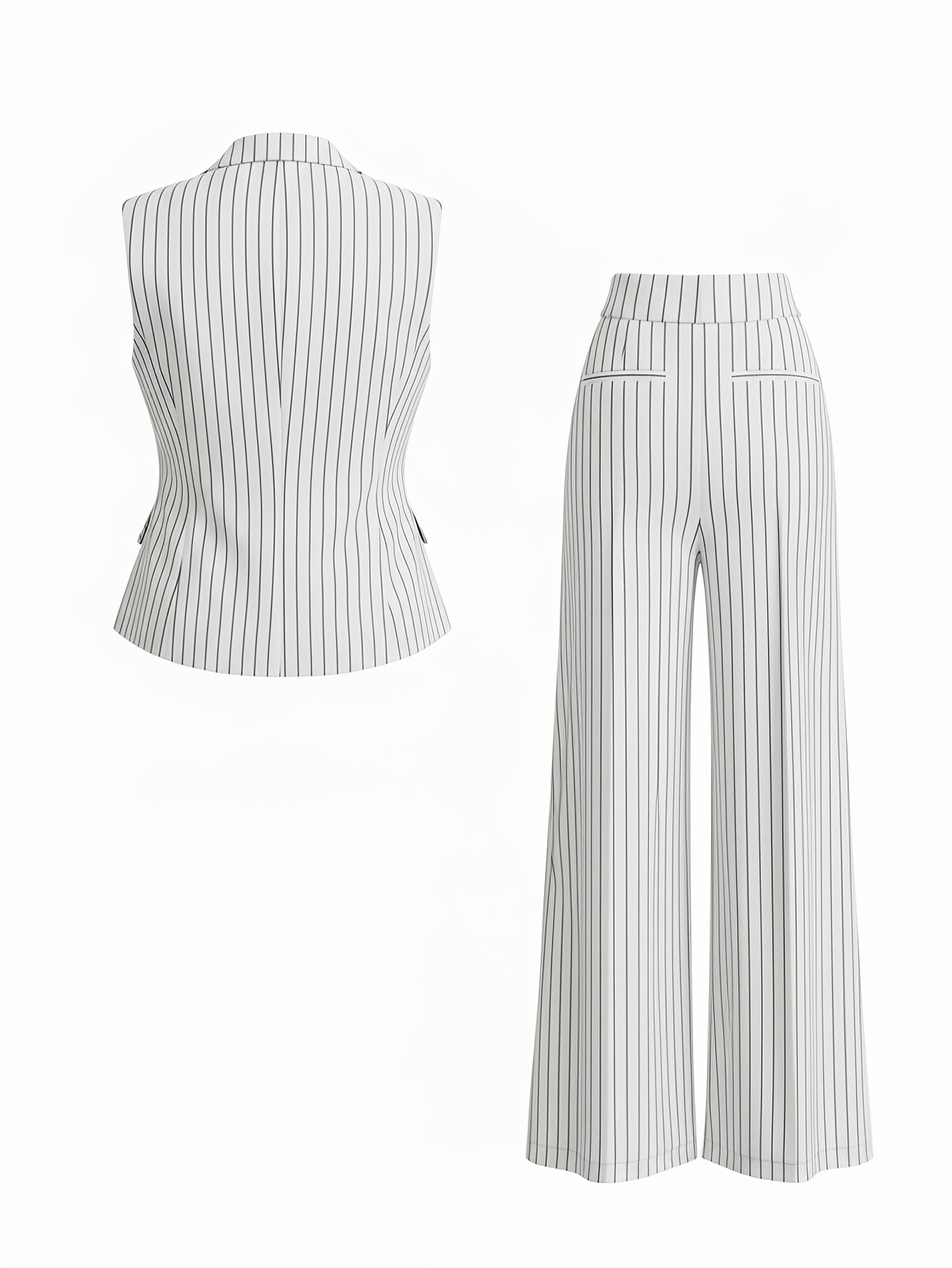 Women's Blazer Pantsuit Set - Printed Business Matching Look detail view