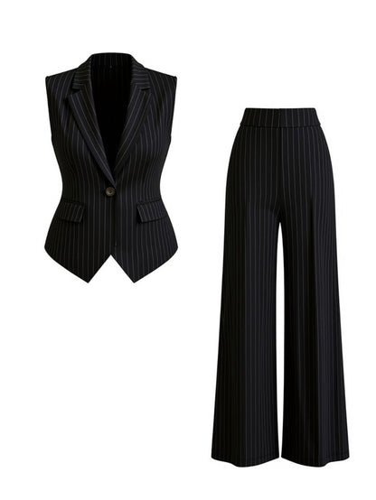Women's Blazer Pantsuit Set - Printed Business Matching Look detail view
