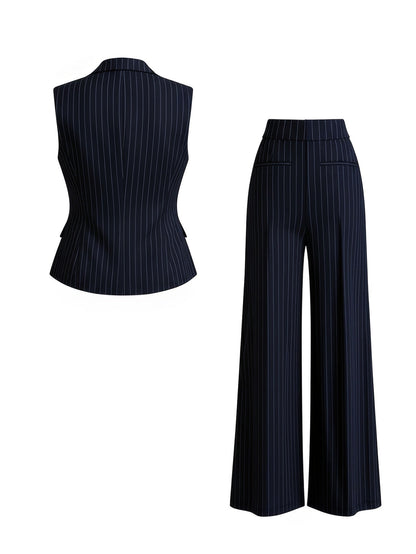 Women's Blazer Pantsuit Set - Printed Business Matching Look detail view