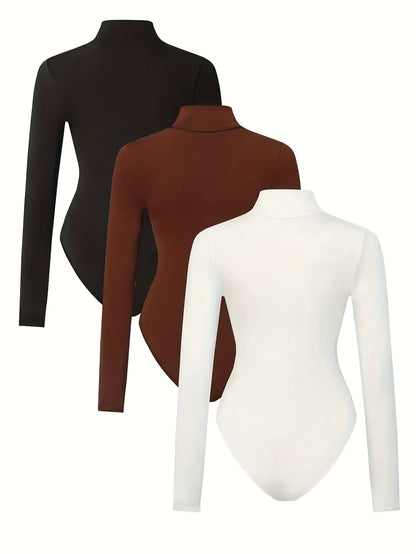 Women's Bodysuit - Long Sleeve Button-Front detail view