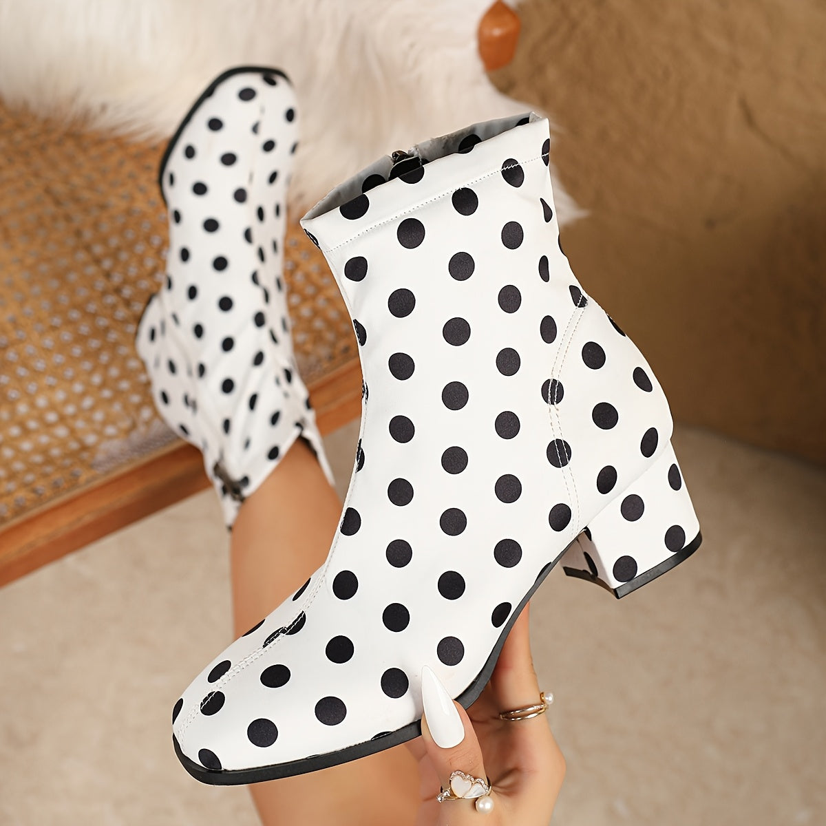 Women's Boots - Comfort Fit – Black / White – Black option – view 2