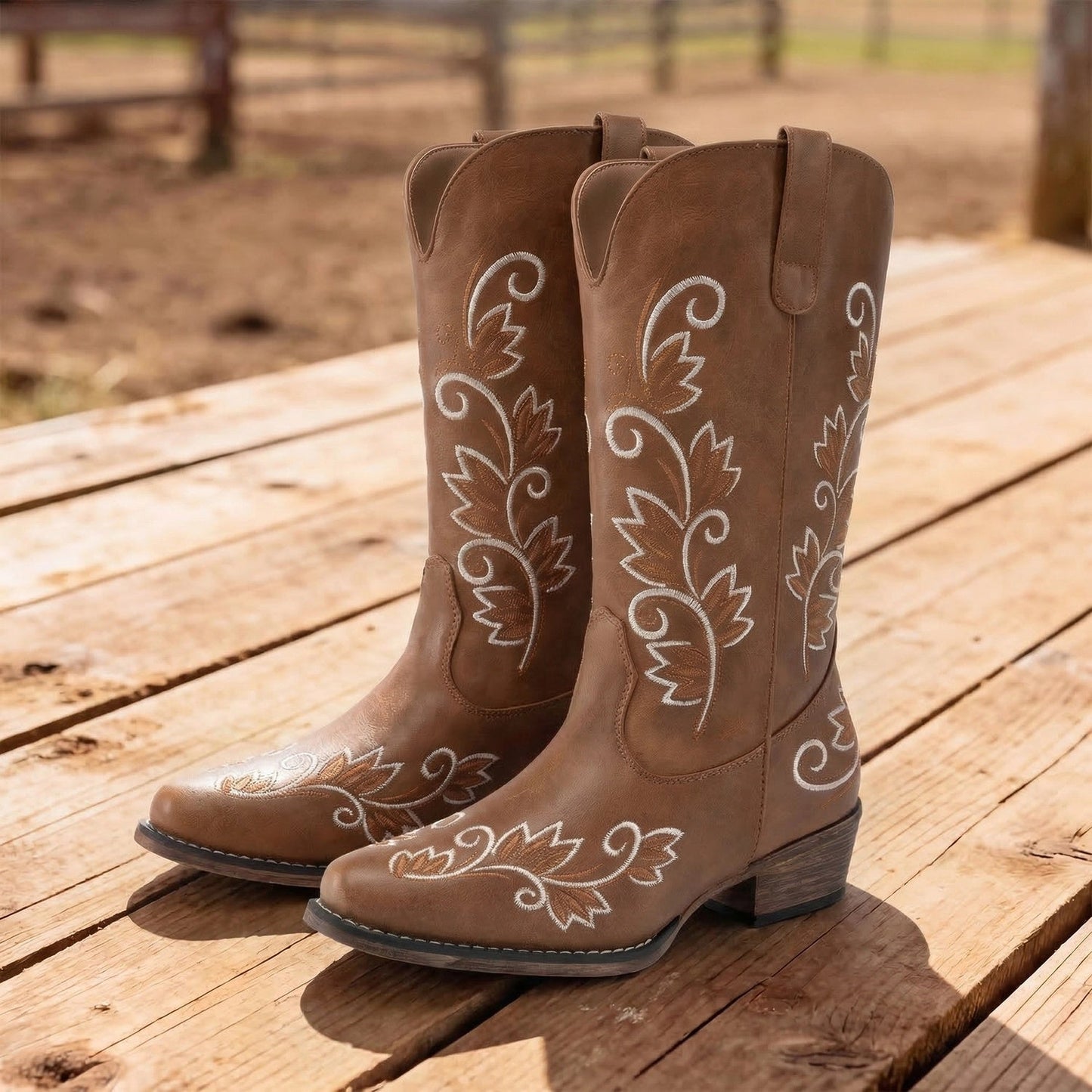 Women's Boots – Comfort Fit for Everyday Wear – Black / Light Brown-1 – view 24