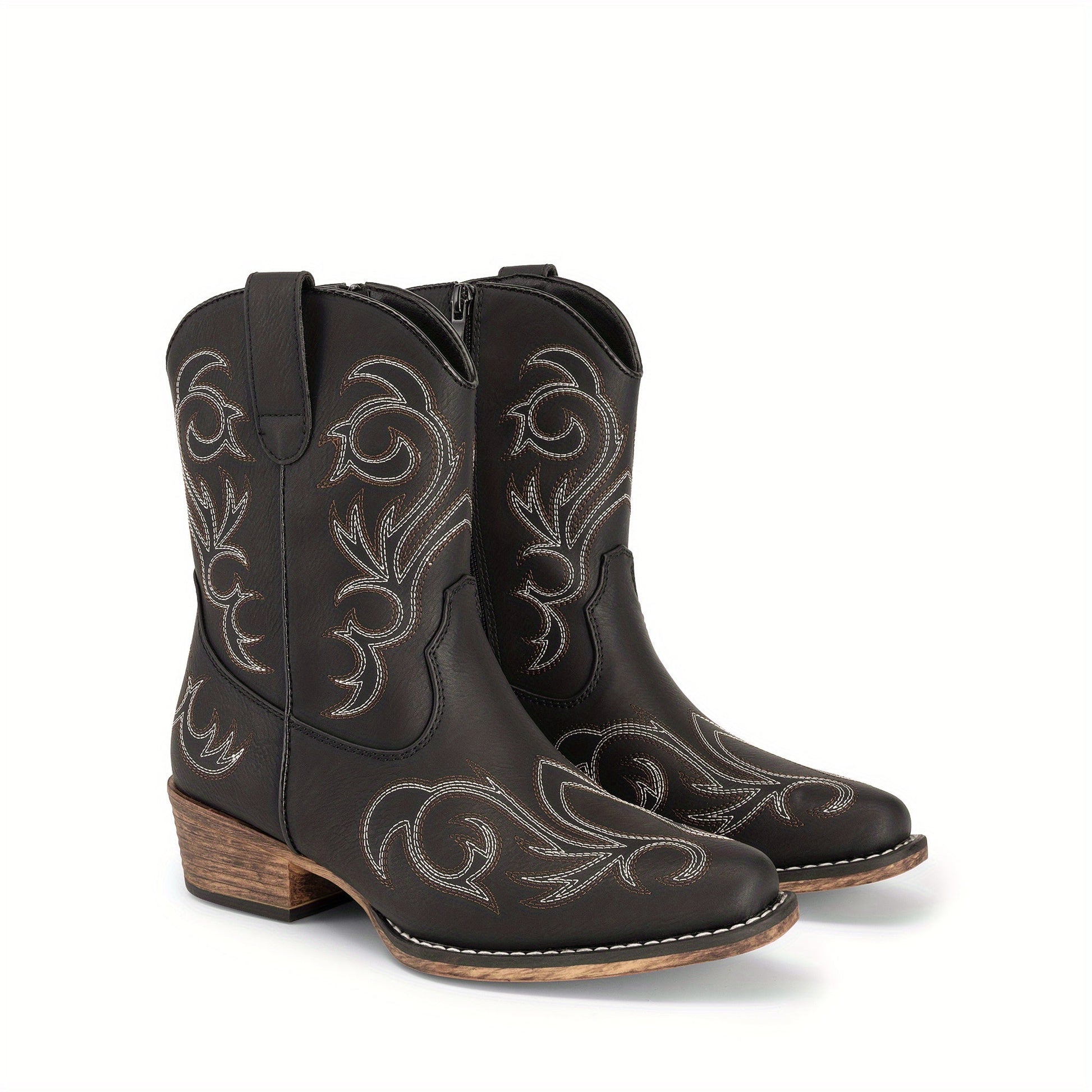 Women's Boots – Comfort Fit for Everyday Wear – Black / Olive Brown – view 2