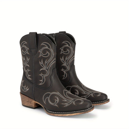 Women's Boots – Comfort Fit for Everyday Wear – Black / Olive Brown – view 2