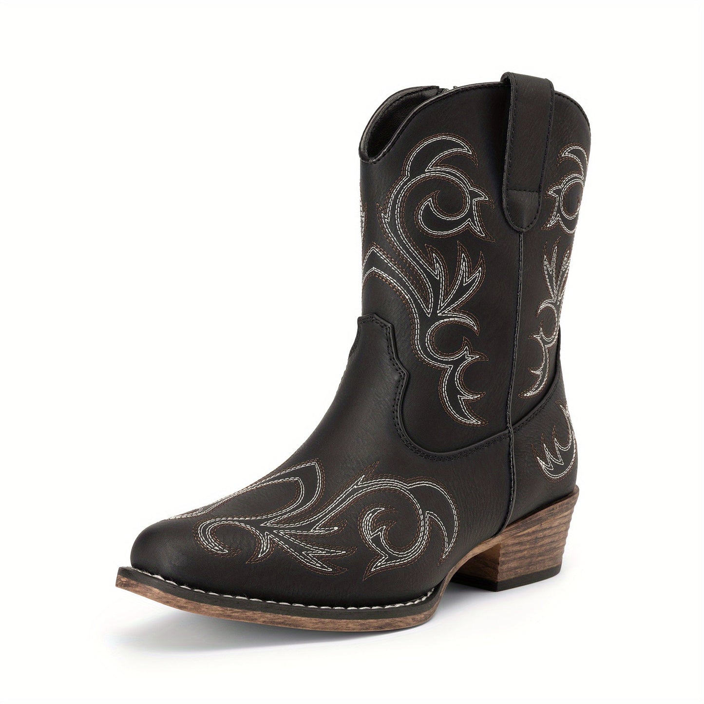 Women's Boots – Comfort Fit for Everyday Wear – Black / Olive Brown – Black option – view 3