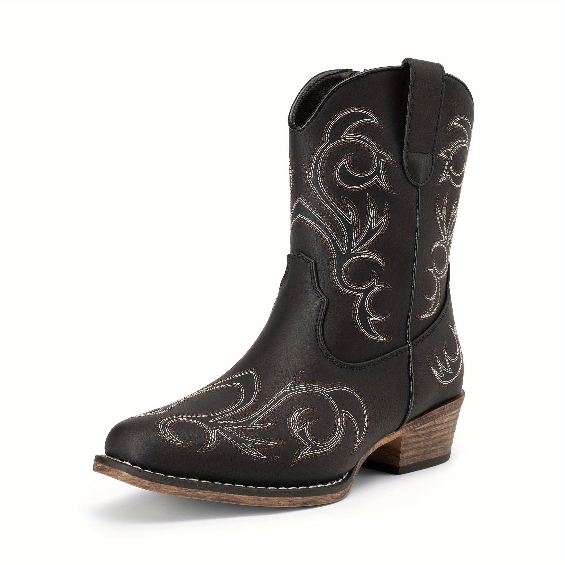 Women's Boots – Comfort Fit for Everyday Wear – Black / Olive Brown – Black option – view 3