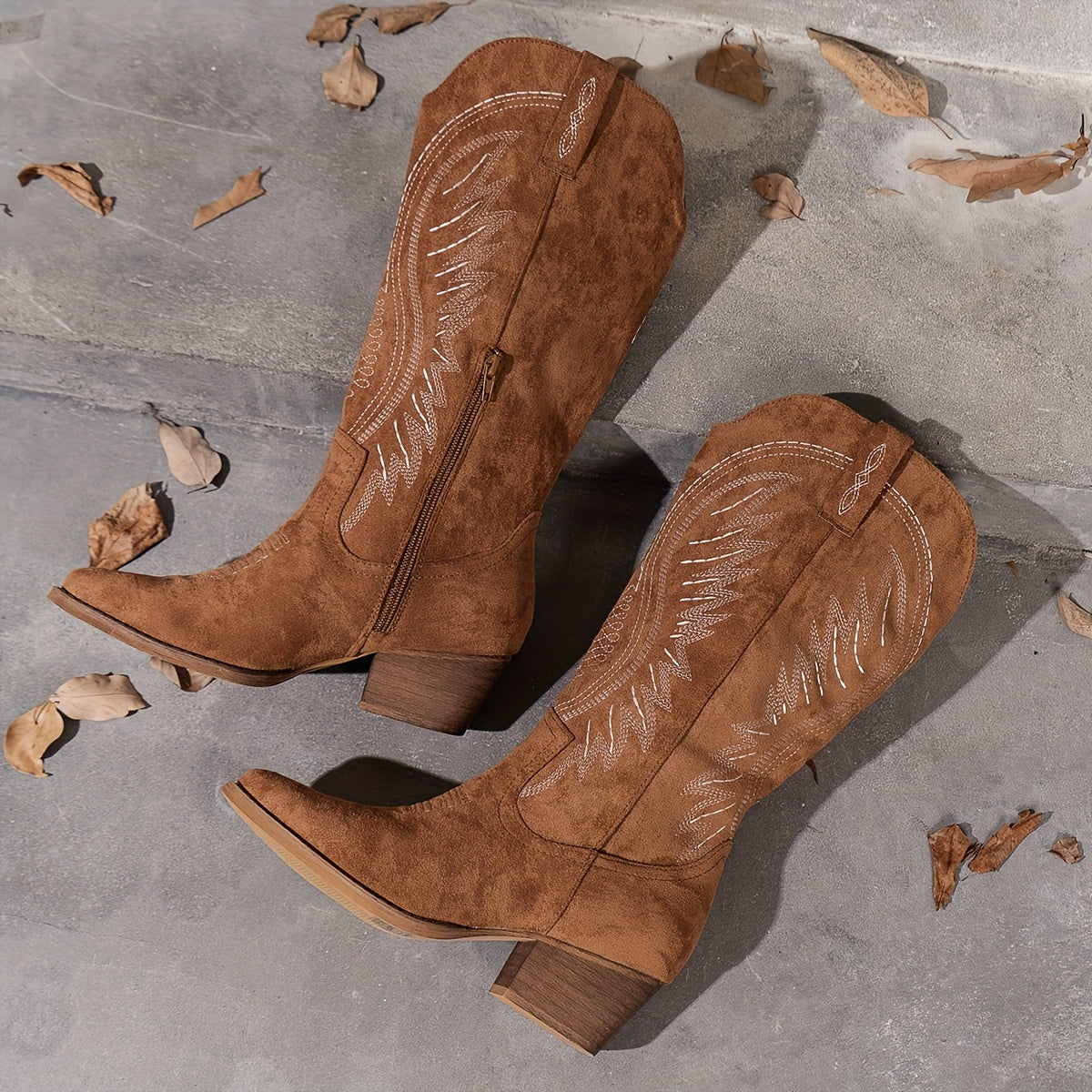 Women's Boots – Comfort Fit for Everyday Wear – Light Brown-1 – view 3