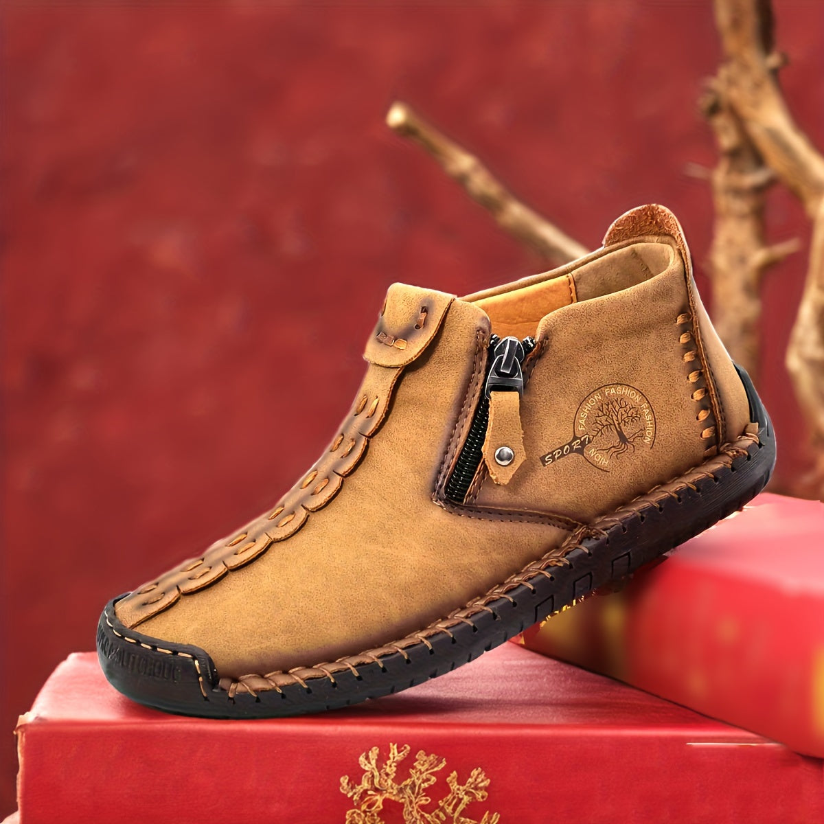 Women's Boots – Comfort Fit for Outdoor & – Yellowish-brown – main product image