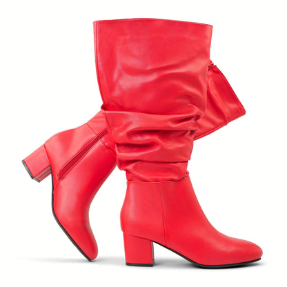 Women's Boots – Comfort Fit for Work & Events – red PU / Red – view 22