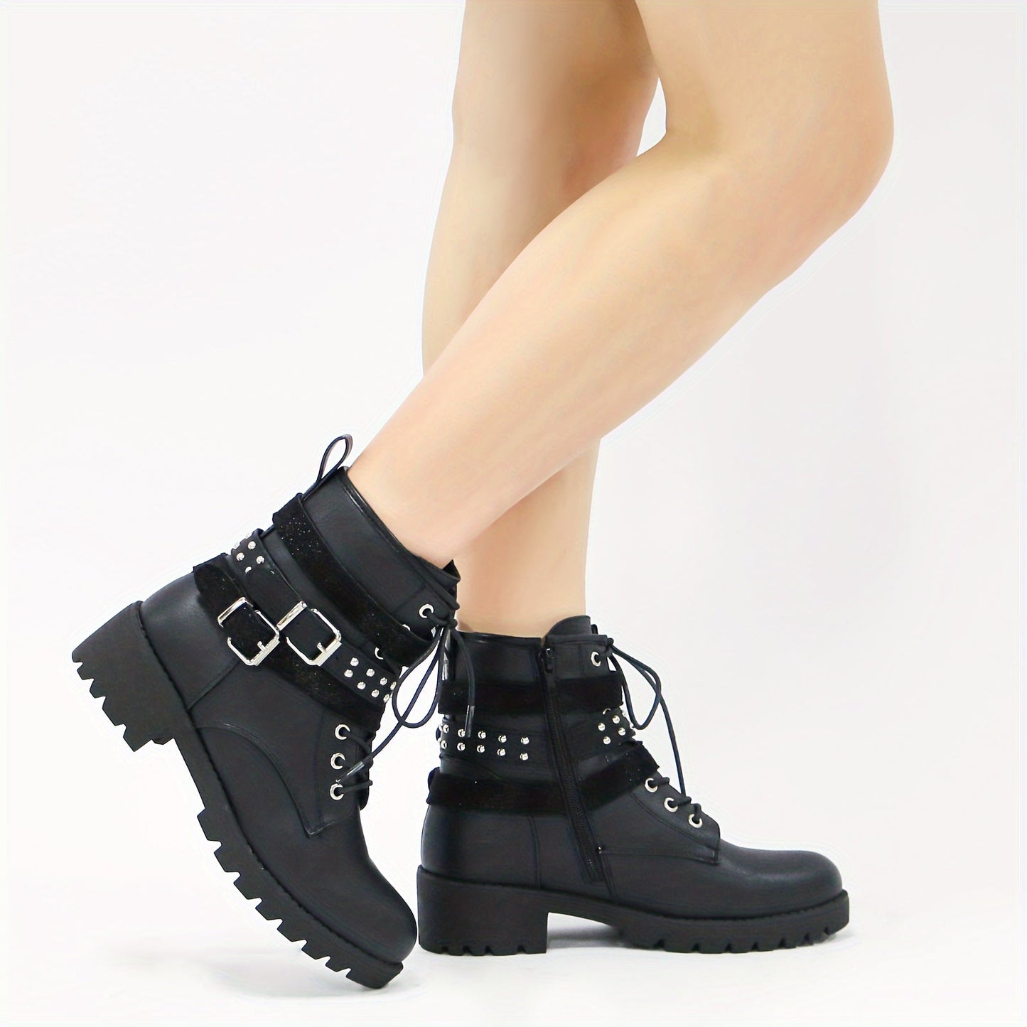Women's Boots - Lace-Up – CJY919-black – view 6