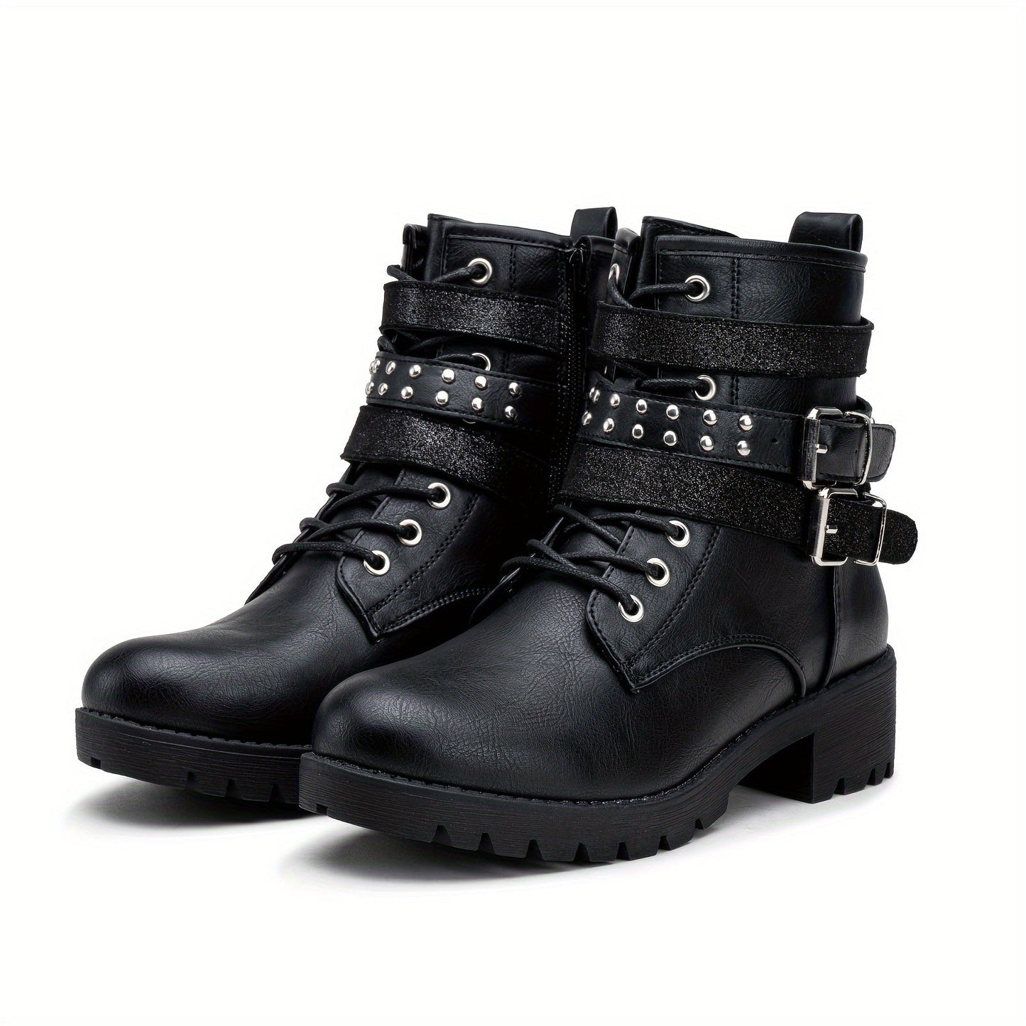 Women's Boots - Lace-Up – CJY919-black – black option – main product image