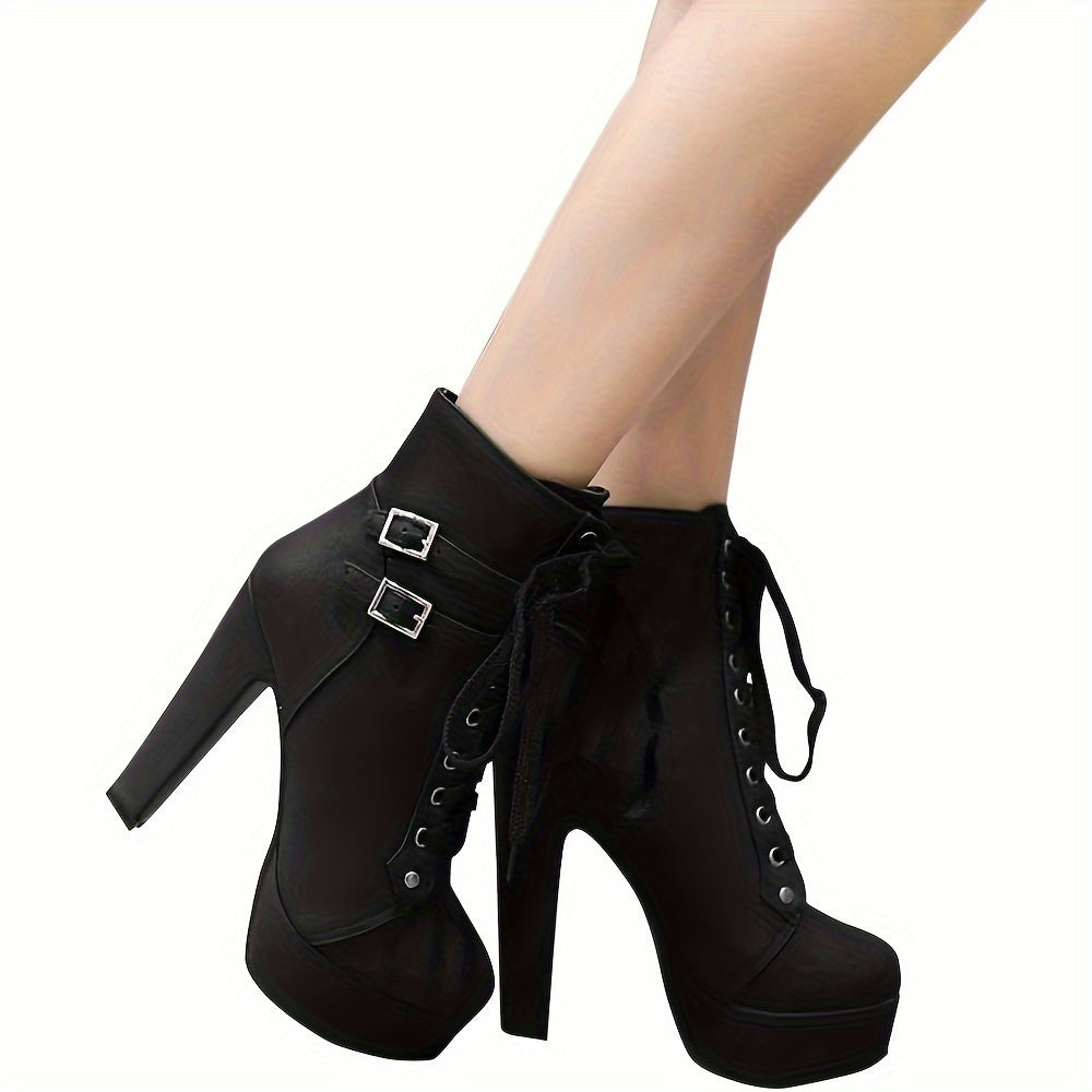 Women's Boots – Lace-Up Platform for Everyday Wear – view 2
