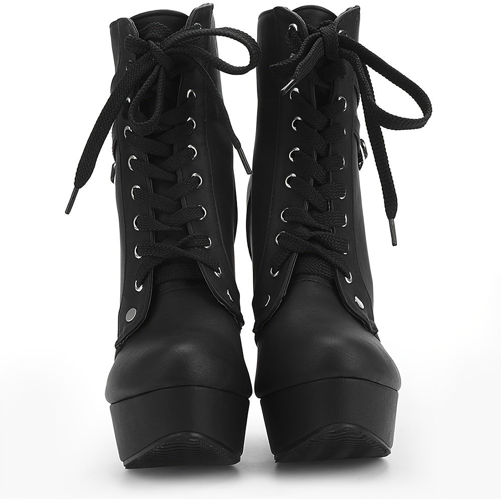 Women's Boots – Lace-Up Platform for Everyday Wear – view 3
