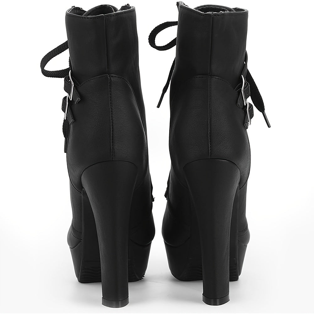 Women's Boots – Lace-Up Platform for Everyday Wear – view 4